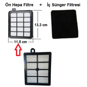 Arnica Vesta ET14450 Elektrikli Süpürge 3'lü Hepa Filtre Seti