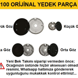 Ankastre Ocak Bek ve Şapka Takımı 8 Parça