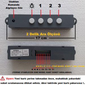 Alpina Davlumbaz Dokunmatik Tuş Takımı-Elektronik Kart-Yeni Tip